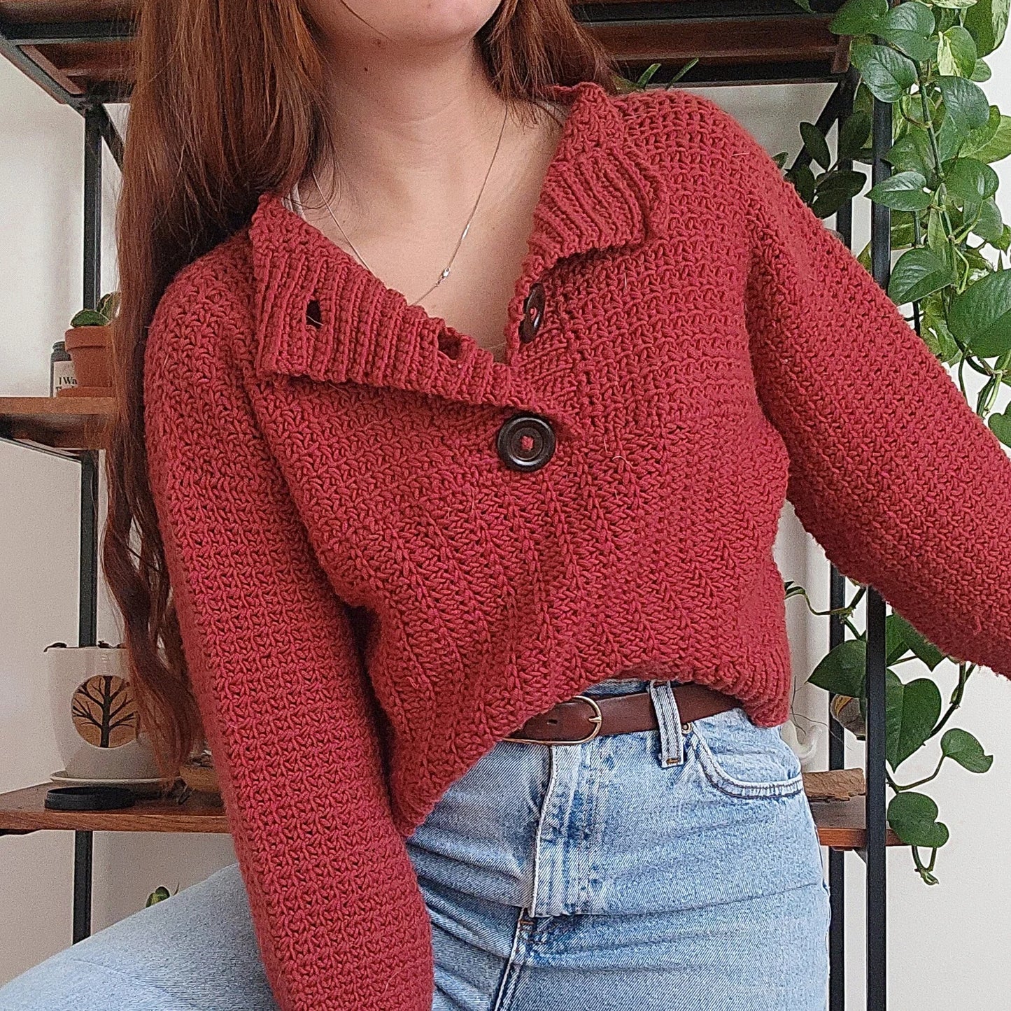 Jasper — Button-Up Rustic Pullover Crochet Pattern