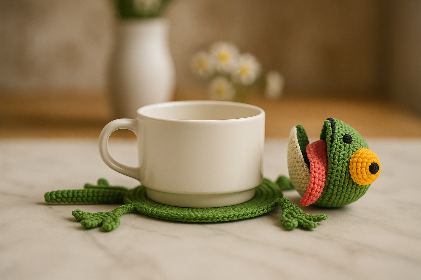π¦ Funny Splat Lizard Coaster β Crochet Pattern