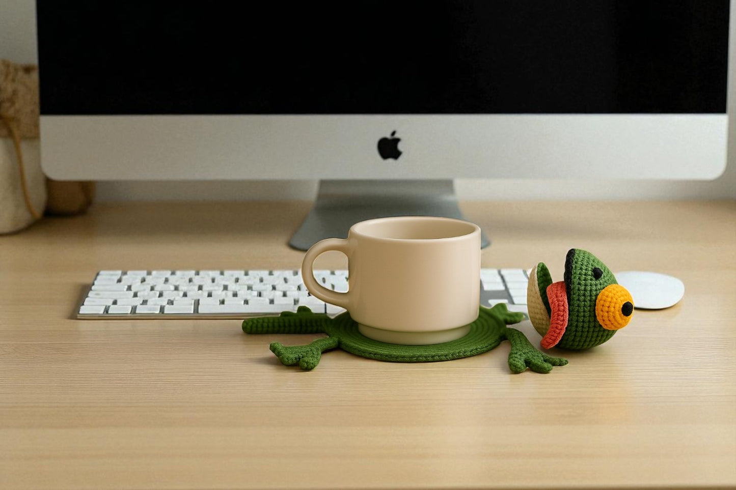 🦎 Funny Splat Lizard Coaster – Crochet Pattern