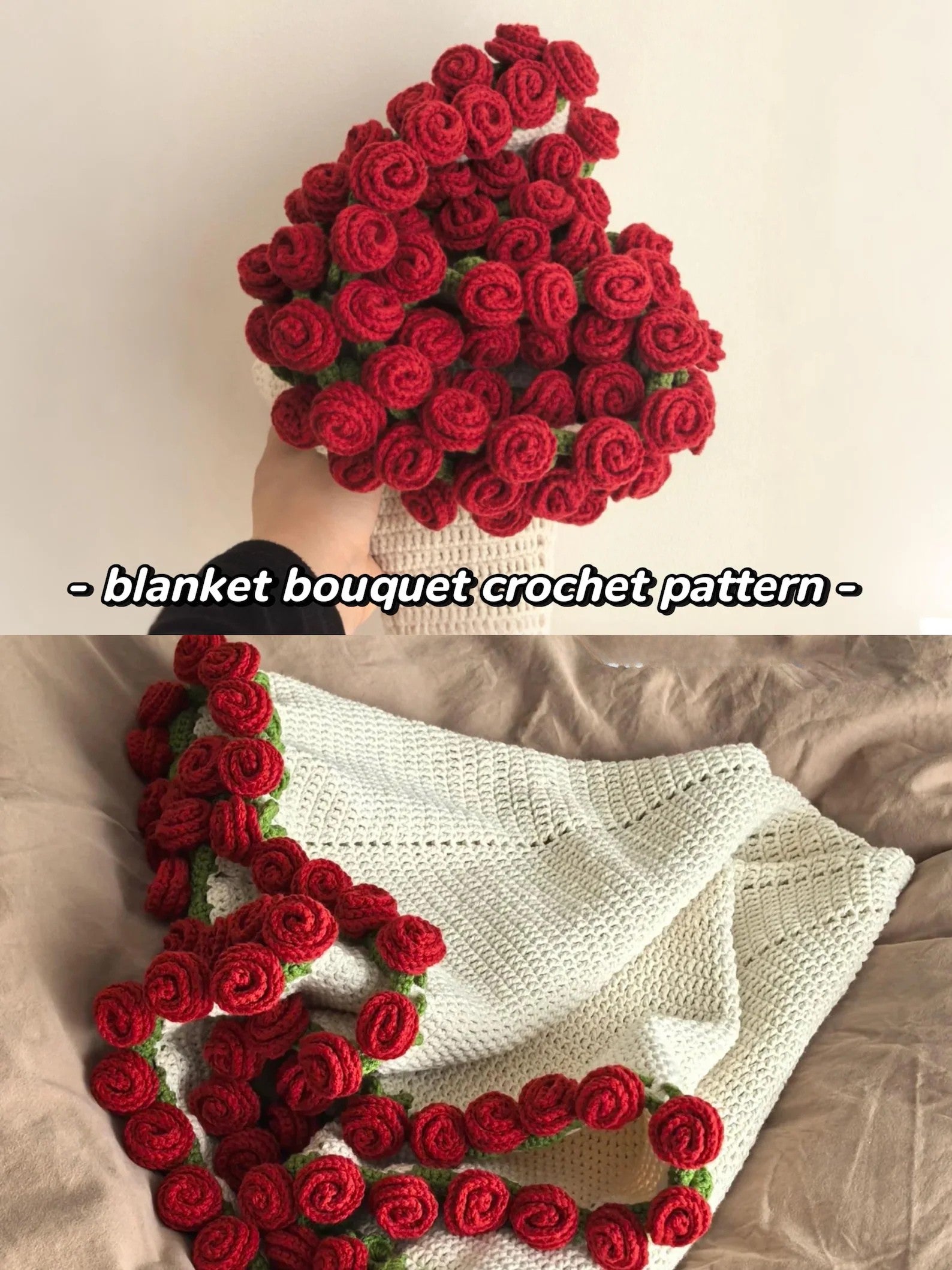 2-in-1 Blanket Flower Bouquet Crochet Pattern