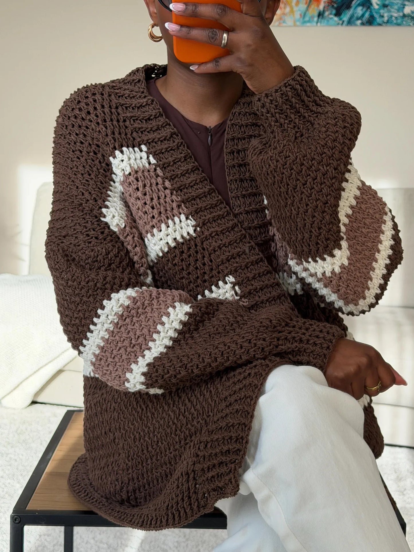 Elizabeth Cardigan Crochet Pattern | Oversized, Easy | Made To measure | PDF + Video Tutorial - English
