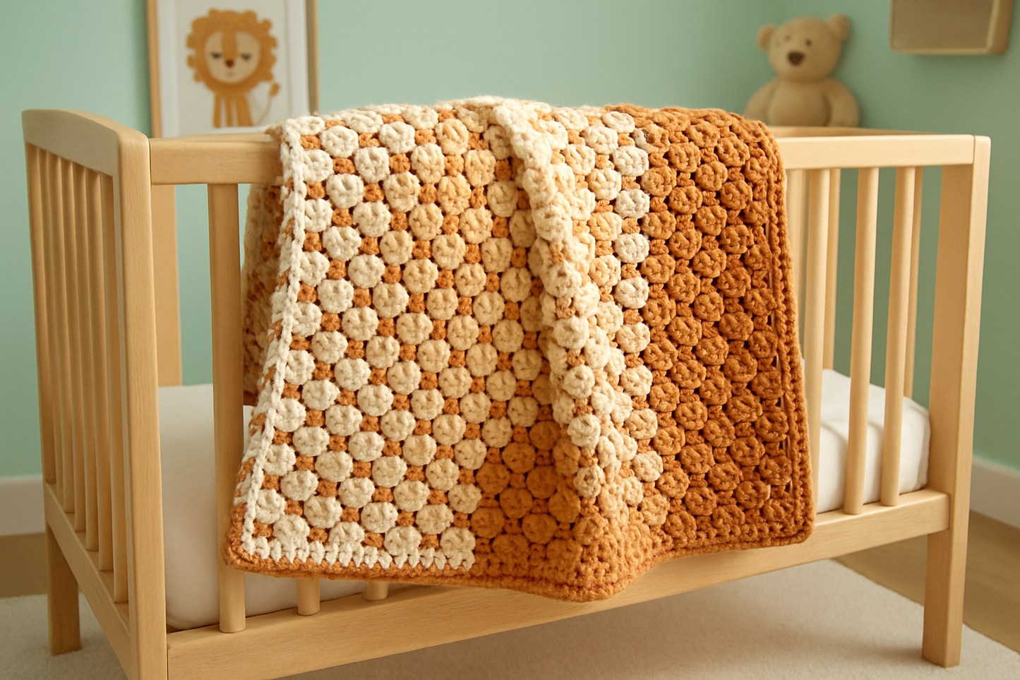 Toasted Marshmallow Throw Blanket Crocher Pattern