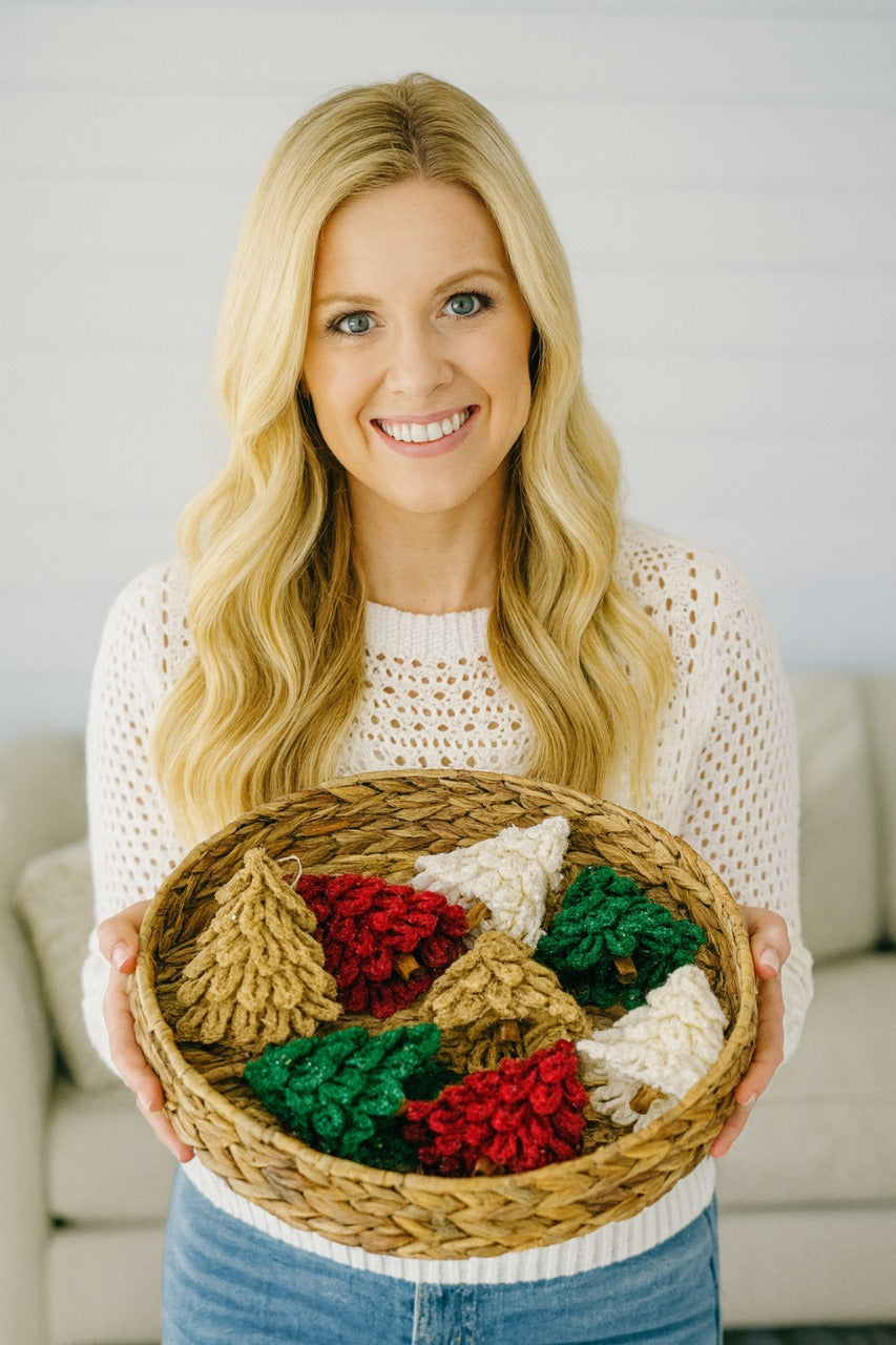 🎄Loopy Trees Collection Crochet Pattern Holiday Décor Tutorial (PDF + Video)